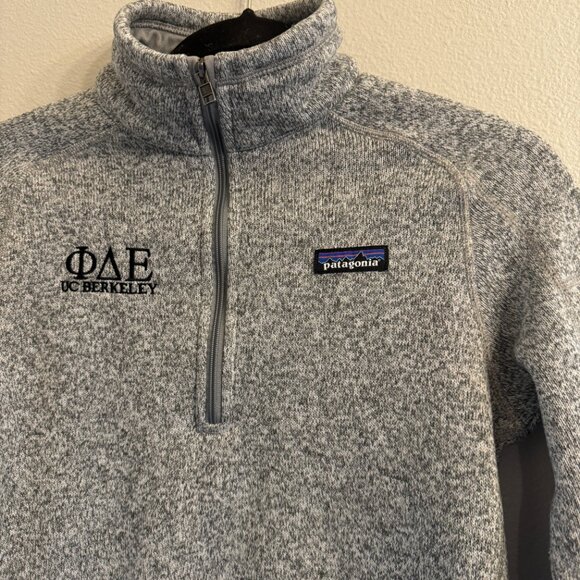 Patagonia Better Sweater Womens Small pullover 1/4 zip jacket gray logo - Picture 3 of 7